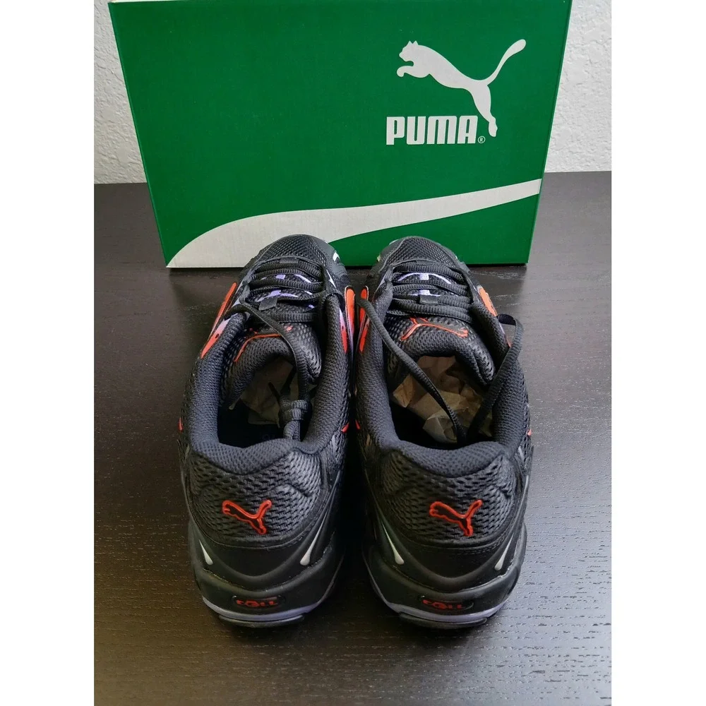 Puma Inhale Mens Sneakers Black Red Purple Flame Low Top 401560-02 Size 9.5 NEW